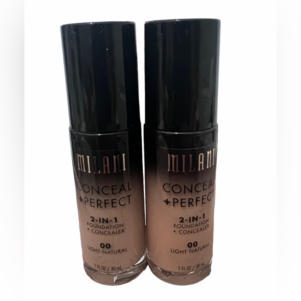Milani Perfect 2-in-1 Foundation + Concealer Liquid Foundation NEW lot of 2